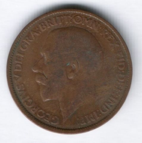 1/2 пенни 1920 г. Великобритания