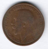 1/2 пенни 1920 г. Великобритания