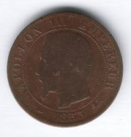 5 сантимов 1853 г. D Франция