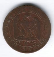 5 сантимов 1853 г. D Франция