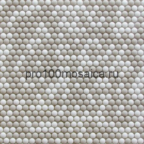 Pixel cream Мозаика D12 мм  LUX, 325*318*6 мм, (Bonaparte)