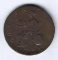 1/2 пенни 1748 г. Великобритания