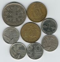 Набор монет Финляндия 1955-1995 г. 8 шт.