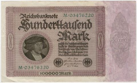 100000 марок Германия 1923 г.