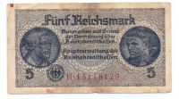 5 рейхсмарок 1939-1945 г. Германия для оккупированных территорий