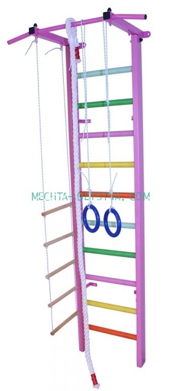 ЮНГА детская стенка (турник, лесенка, канат, кольца) 50х220 см