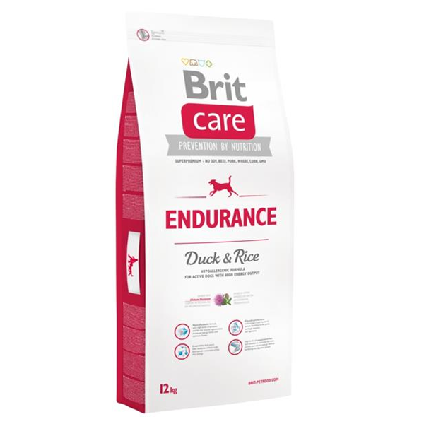 Корм сухой BRIT CARE ADULT ENDURANCE DUCK для активных взрослых собак всех пород с уткой 12кг