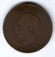 10 сантимов 1854 г. А Франция