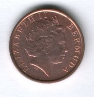 1 цент 2002 г. Бермудские острова