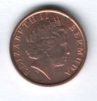 1 цент 2002 г. Бермудские острова
