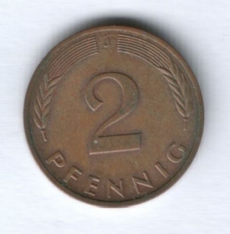 2 пфеннига 1990 г. ФРГ Германия
