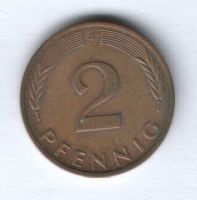 2 пфеннига 1990 г. ФРГ Германия