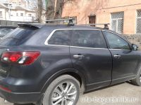 Багажник на крышу Mazda CX-9, Атлант, крыловидные аэродуги