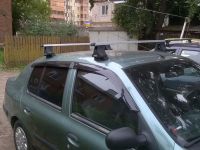 Багажник на крышу Renault Symbol, Атлант, прямоугольные дуги