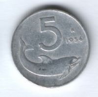 5 лир 1954 г. Италия