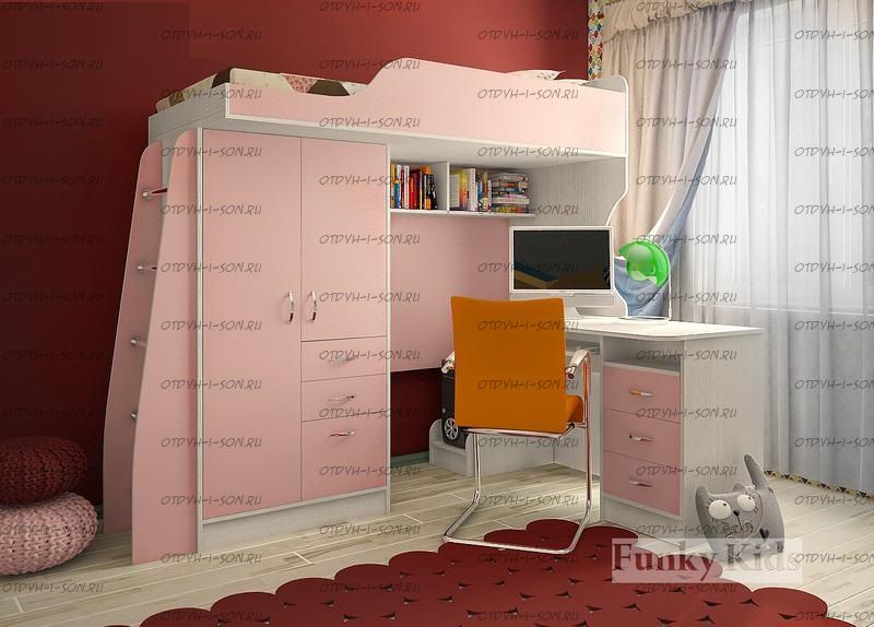 Кровать-чердак Фанки Кидз 4/2 СВ