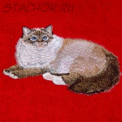 Полотенце махровое банное "Кошка-5"