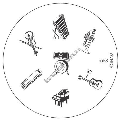 Диск для стемпинга Конад (трафарет) М 58