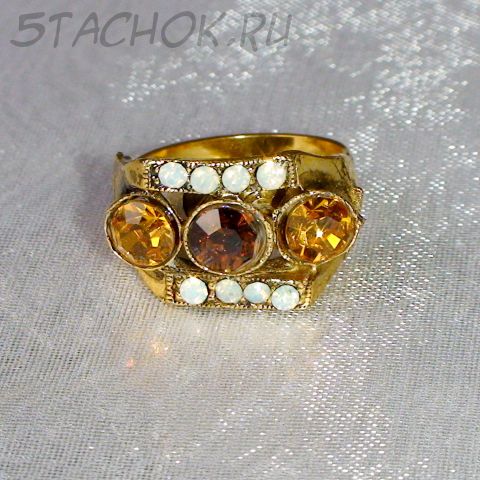 Кольцо в арабском стиле под золото