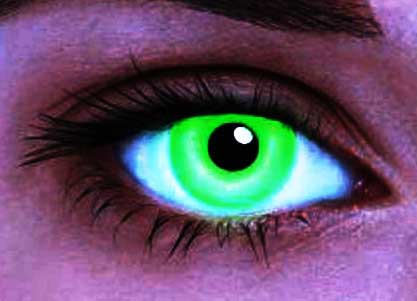 Линзы неоновые, зеленые (2 шт)