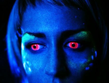 Линзы неоновые, розовые, 2 шт.