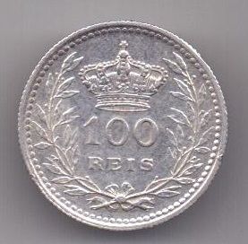 100 рейс 1910 г. AUNC.  Португалия