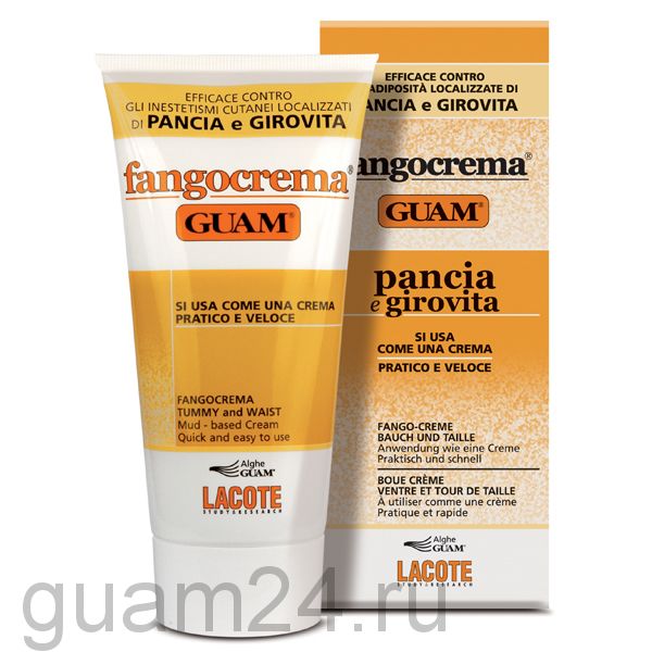 GUAM Крем для живота и талии с разогревающим эффектом на основе грязи Fangocrema, 150 мл код (1659)