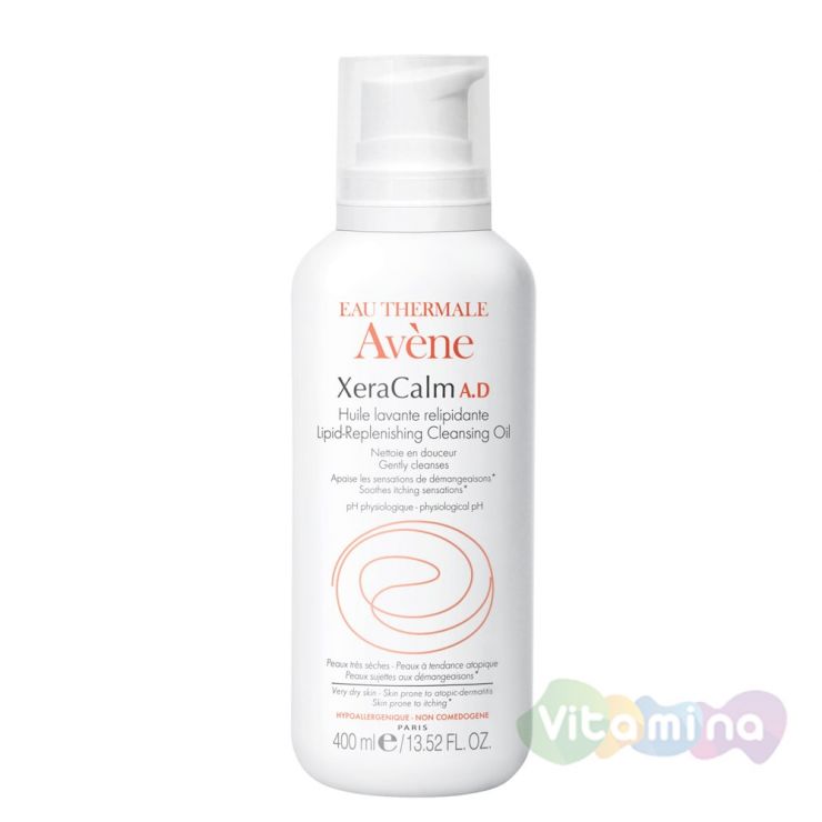 Avene Xeracalm A.D Очищающее липидовосполняющее масло