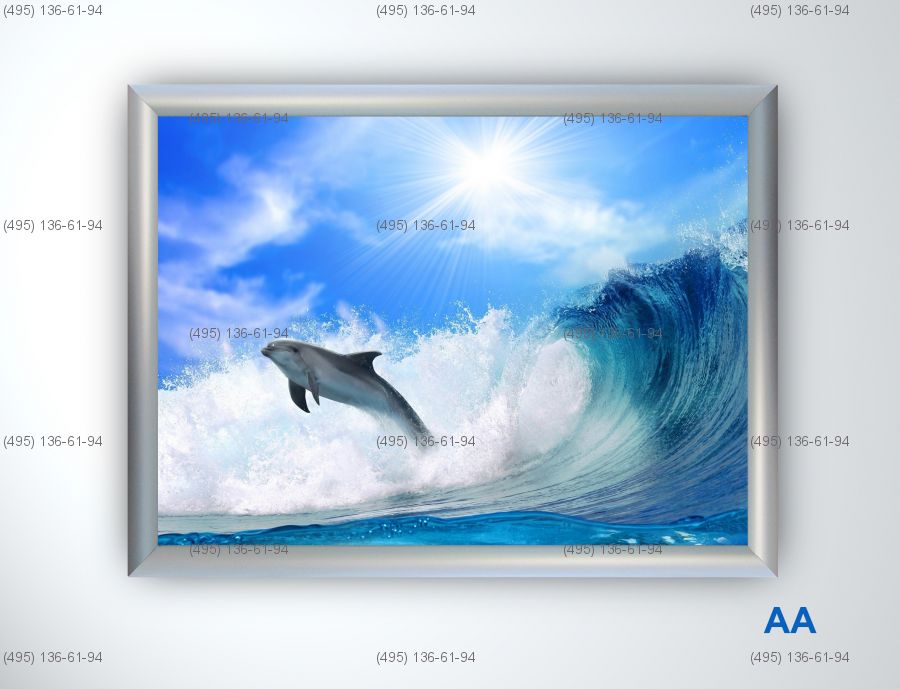 Световая панель Frame LED Framelight Classic (фреймлайт), односторонняя, формат AA, 1000х1500  мм