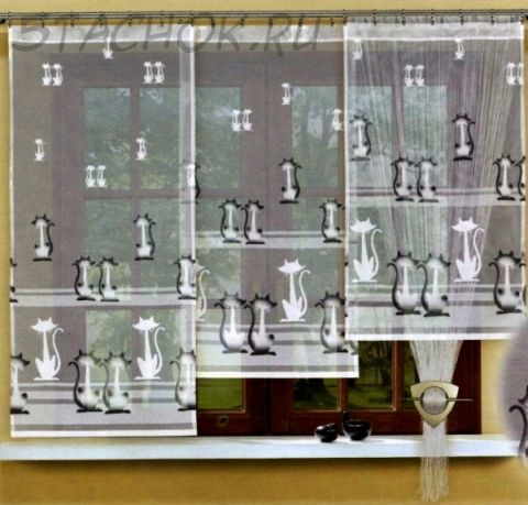 Штора жаккардовая "Кошки-160"