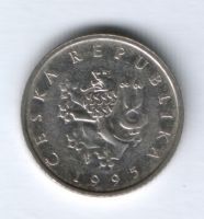 1 крона 1995 г. Чехия