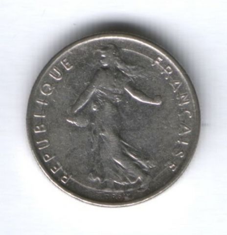 1/2 франка 1965 г. Франция