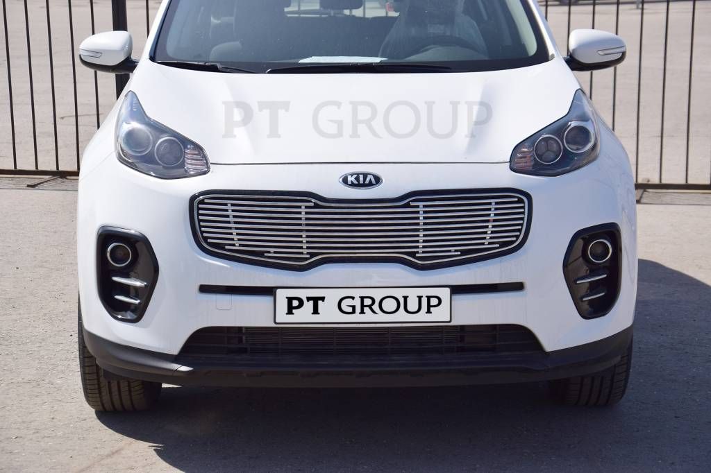 Накладка на решетку радиатора 10мм (НПС) KIA Sportage 2016-