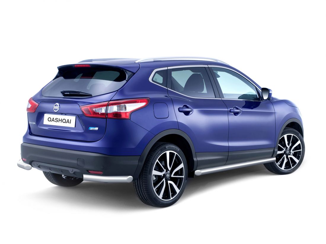 Защита заднего бампера угловая 63мм (НПС) NISSAN QASHQAI 2014-