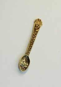 ЛОЖКА ЗАГРЕБУШКА , ЛАТУНЬ, 3,8 см