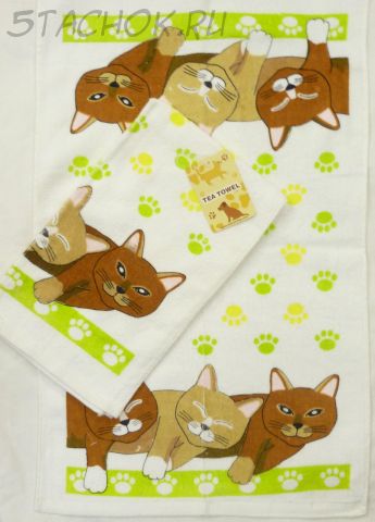 Полотенце махровое "Три котика"
