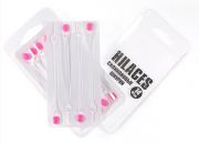 Cиликоновые шнурки для обуви Hilaces цвет Белый/Розовый в раскрытой упаковке