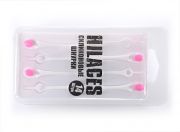 Cиликоновые шнурки для обуви Hilaces цвет Белый/Розовый