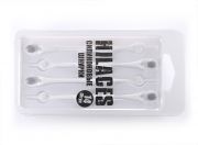 Cиликоновые шнурки для обуви Hilaces цвет Белый/Серый