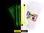 Светящиеся шнурки для обуви Hilaces цвет Желтый/Черный день-ночь