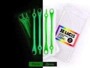 Светящиеся шнурки для обуви Hilaces цвет Лайм/Белый день-ночь