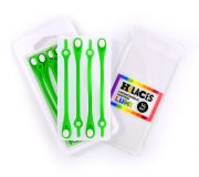 Светящиеся шнурки для обуви Hilaces цвет Лайм/Белый в раскрытой упаковке