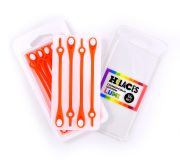 Светящиеся шнурки для обуви Hilaces цвет Оранжевый/Белый в раскрытой упаковке