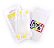 Светящиеся шнурки для обуви Hilaces цвет Прозрачный/Желтый в раскрытой упаковке