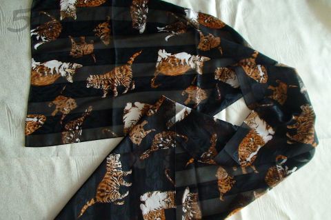 Шарфик "Кошки" черный