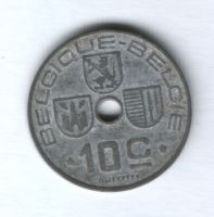 10 сантимов 1941 г. Бельгия