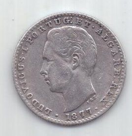 100 рейс 1877 г. редкий год. Португалия.