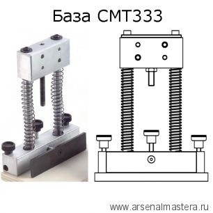 Приспособление для врезания петель. Установочная база для сверления в кейсе CMT 333