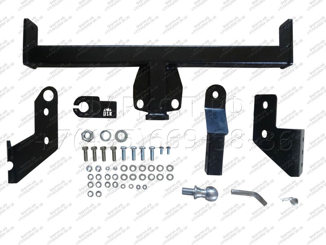 Фаркоп Ssang Yong Actyon 2010- без подрезки бампера. Тип шара: E (легкосъемный шар под квадрат). Нагрузки: 3200/120 кг.