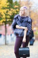Меховые жилетки из лисы чернобурки финская Luxe